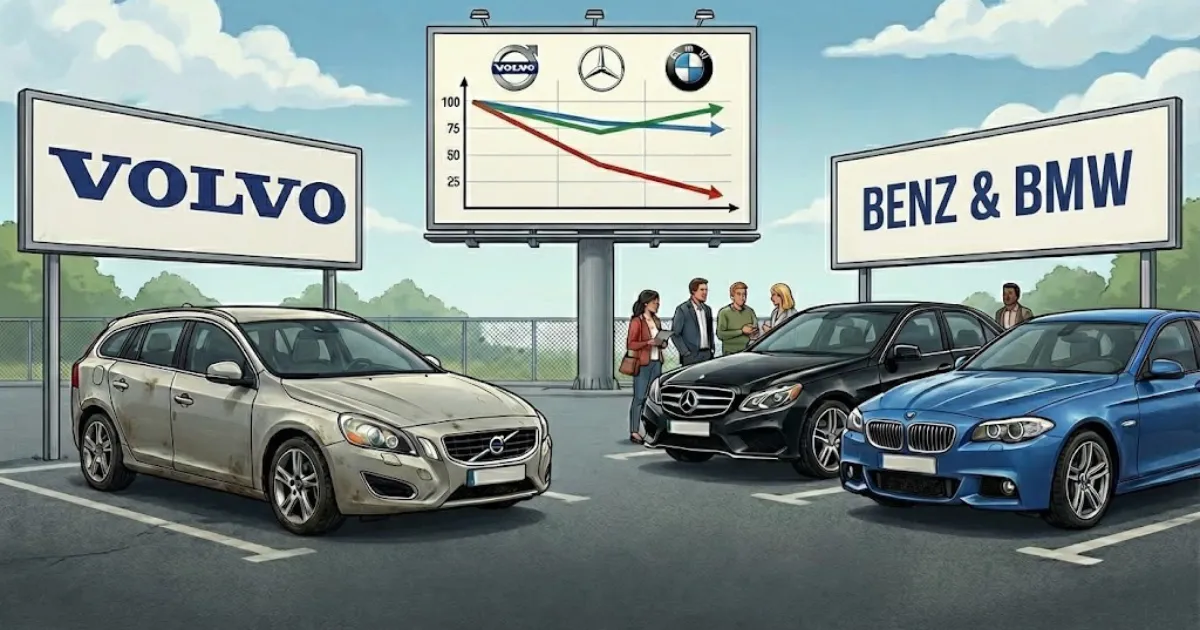 Volvo 二手價因為品牌知名度和市場需求而加速折舊